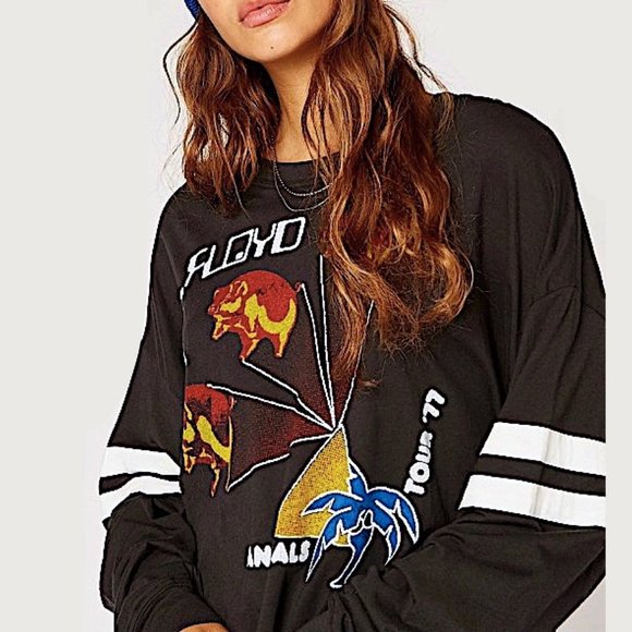 New Daydreamer Pink Floyd Animals '77 Tour Varsity Long Sleeve Top - Picture 2 of 7